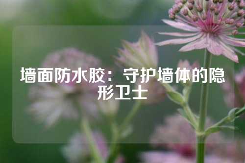 墙面防水胶：守护墙体的隐形卫士