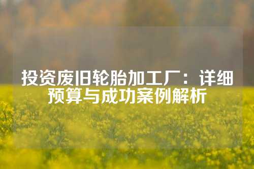 投资废旧轮胎加工厂：详细预算与成功案例解析