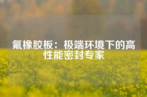 氟橡胶板：极端环境下的高性能密封专家