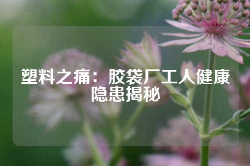 塑料之痛：胶袋厂工人健康隐患揭秘