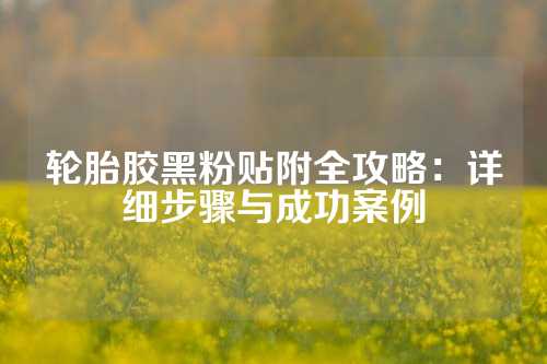 轮胎胶黑粉贴附全攻略：详细步骤与成功案例