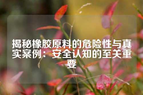 揭秘橡胶原料的危险性与真实案例：安全认知的至关重要