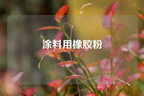 涂料用橡胶粉
