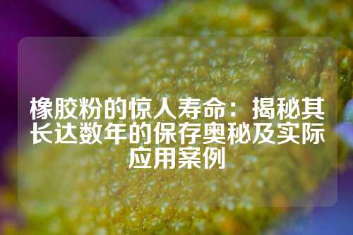 橡胶粉的惊人寿命：揭秘其长达数年的保存奥秘及实际应用案例