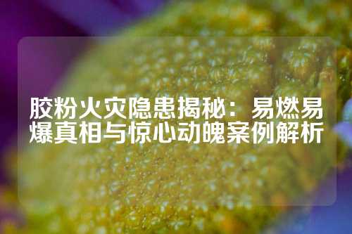 胶粉火灾隐患揭秘：易燃易爆真相与惊心动魄案例解析