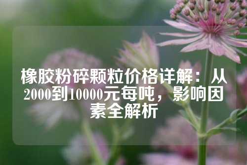 橡胶粉碎颗粒价格详解：从2000到10000元每吨，影响因素全解析