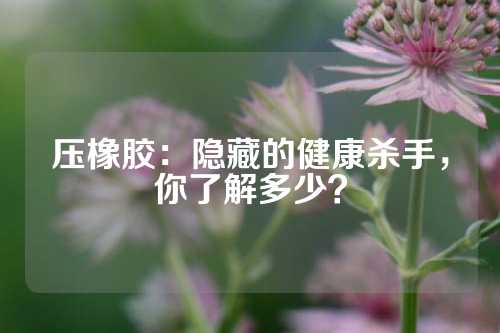 压橡胶：隐藏的健康杀手，你了解多少？