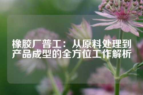 橡胶厂普工：从原料处理到产品成型的全方位工作解析