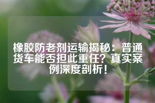 橡胶防老剂运输揭秘：普通货车能否担此重任？真实案例深度剖析！