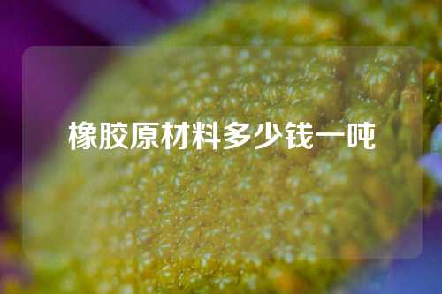 橡胶原材料多少钱一吨