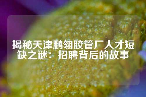 揭秘天津鹏翎胶管厂人才短缺之谜：招聘背后的故事