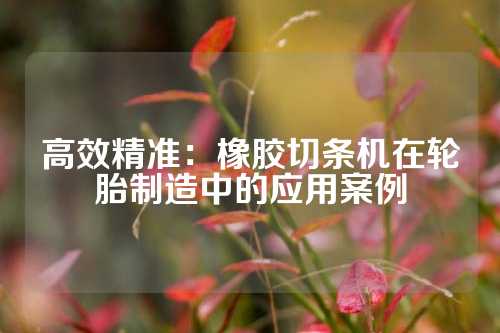 高效精准：橡胶切条机在轮胎制造中的应用案例