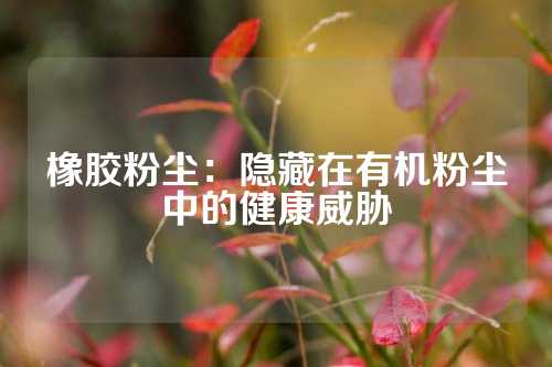 橡胶粉尘：隐藏在有机粉尘中的健康威胁