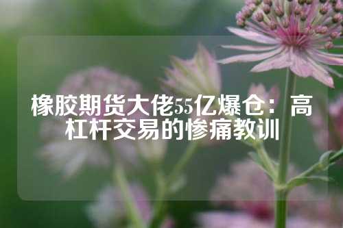 橡胶期货大佬55亿爆仓：高杠杆交易的惨痛教训