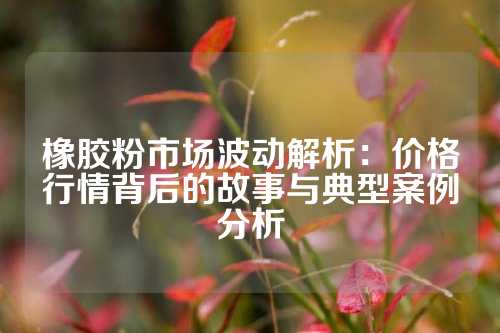 橡胶粉市场波动解析：价格行情背后的故事与典型案例分析