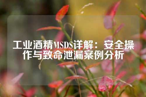 工业酒精MSDS详解：安全操作与致命泄漏案例分析