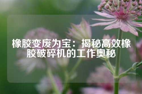 橡胶变废为宝：揭秘高效橡胶破碎机的工作奥秘