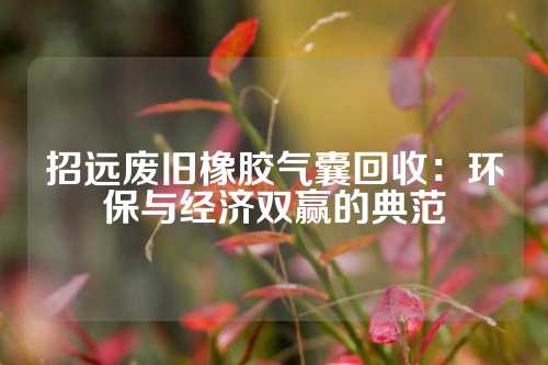 招远废旧橡胶气囊回收：环保与经济双赢的典范