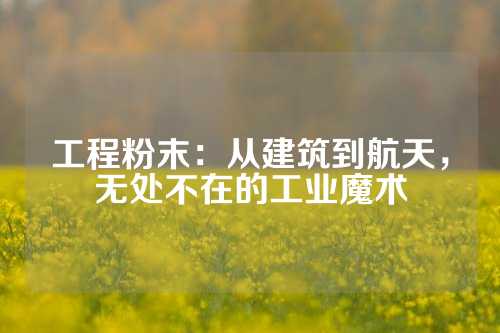 工程粉末：从建筑到航天，无处不在的工业魔术