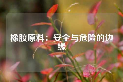 橡胶原料：安全与危险的边缘