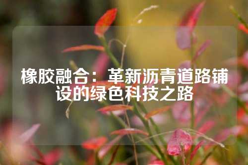 橡胶融合：革新沥青道路铺设的绿色科技之路