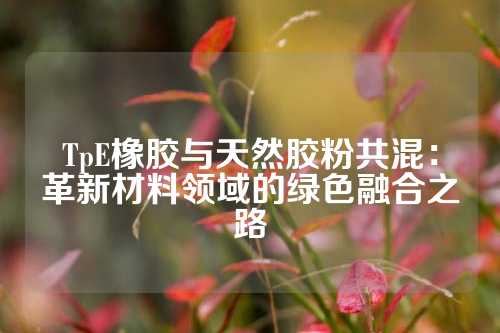 TpE橡胶与天然胶粉共混：革新材料领域的绿色融合之路