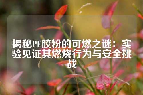 揭秘PE胶粉的可燃之谜：实验见证其燃烧行为与安全挑战