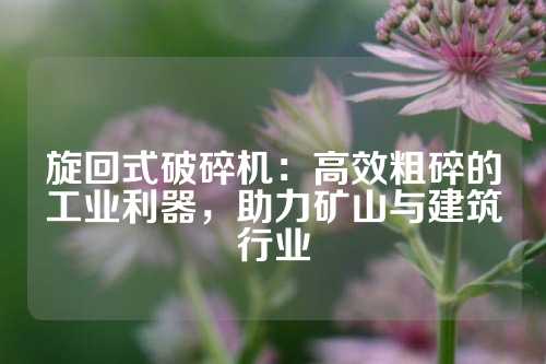 旋回式破碎机：高效粗碎的工业利器，助力矿山与建筑行业
