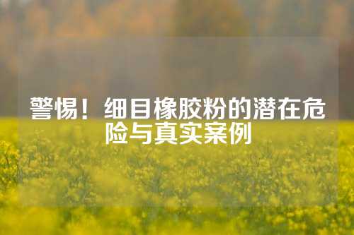 警惕！细目橡胶粉的潜在危险与真实案例