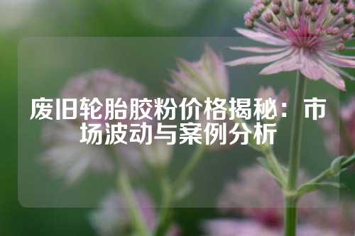 废旧轮胎胶粉价格揭秘：市场波动与案例分析
