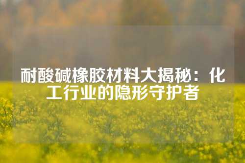 耐酸碱橡胶材料大揭秘：化工行业的隐形守护者