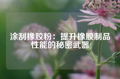 涂刮橡胶粉：提升橡胶制品性能的秘密武器
