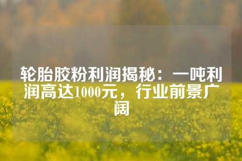 轮胎胶粉利润揭秘：一吨利润高达1000元，行业前景广阔