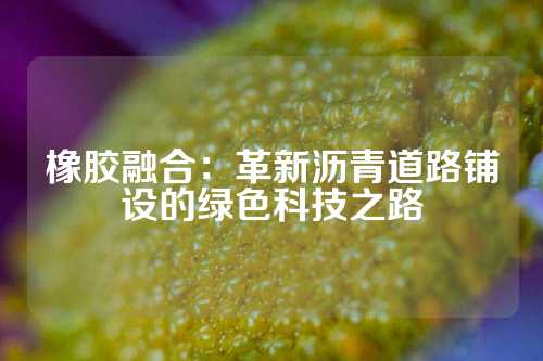 橡胶融合：革新沥青道路铺设的绿色科技之路