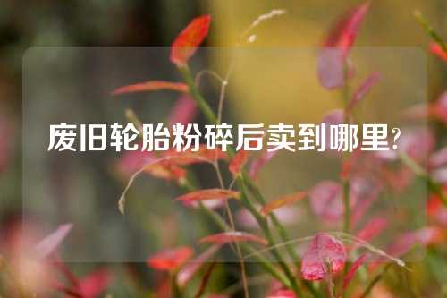 废旧轮胎粉碎后卖到哪里?