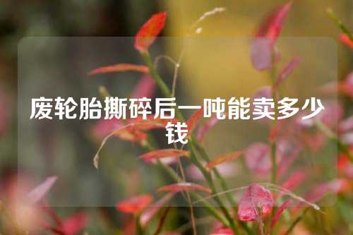 废轮胎撕碎后一吨能卖多少钱