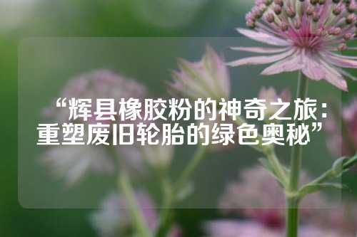 “辉县橡胶粉的神奇之旅：重塑废旧轮胎的绿色奥秘”