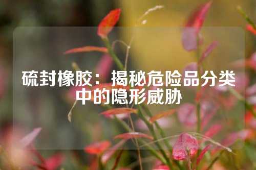 硫封橡胶：揭秘危险品分类中的隐形威胁