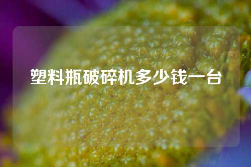 塑料瓶破碎机多少钱一台