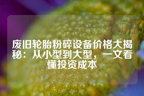 废旧轮胎粉碎设备价格大揭秘：从小型到大型，一文看懂投资成本