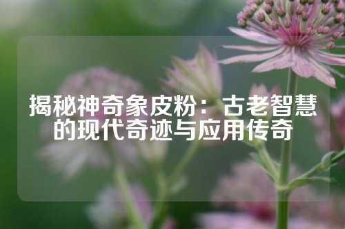 揭秘神奇象皮粉：古老智慧的现代奇迹与应用传奇