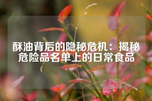酥油背后的隐秘危机：揭秘危险品名单上的日常食品