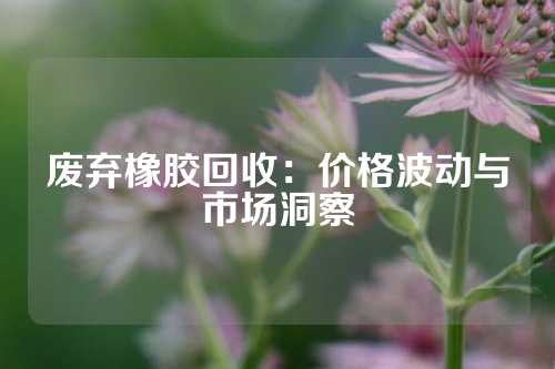废弃橡胶回收：价格波动与市场洞察