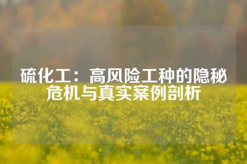 硫化工：高风险工种的隐秘危机与真实案例剖析