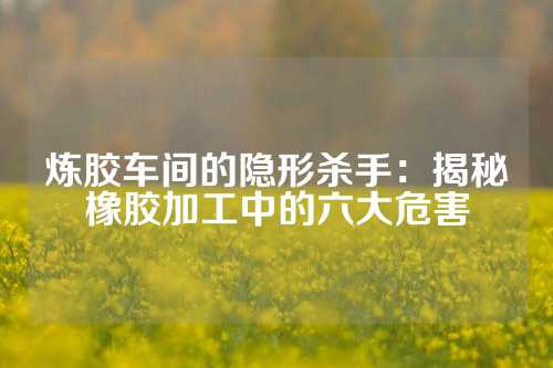 炼胶车间的隐形杀手：揭秘橡胶加工中的六大危害