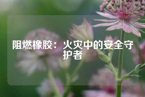 阻燃橡胶：火灾中的安全守护者