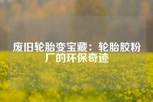 废旧轮胎变宝藏：轮胎胶粉厂的环保奇迹