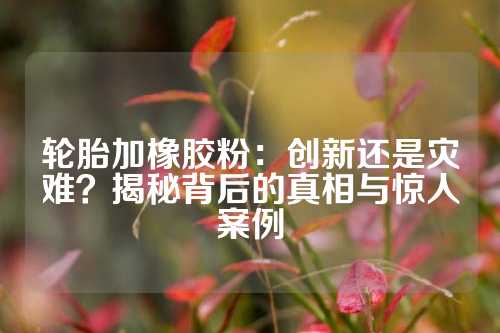 轮胎加橡胶粉：创新还是灾难？揭秘背后的真相与惊人案例