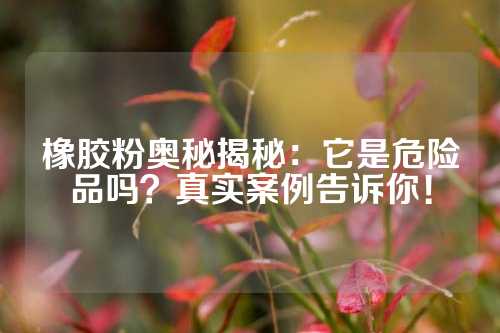 橡胶粉奥秘揭秘：它是危险品吗？真实案例告诉你！