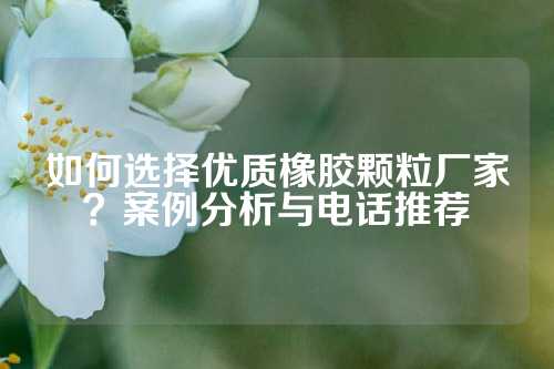如何选择优质橡胶颗粒厂家？案例分析与电话推荐